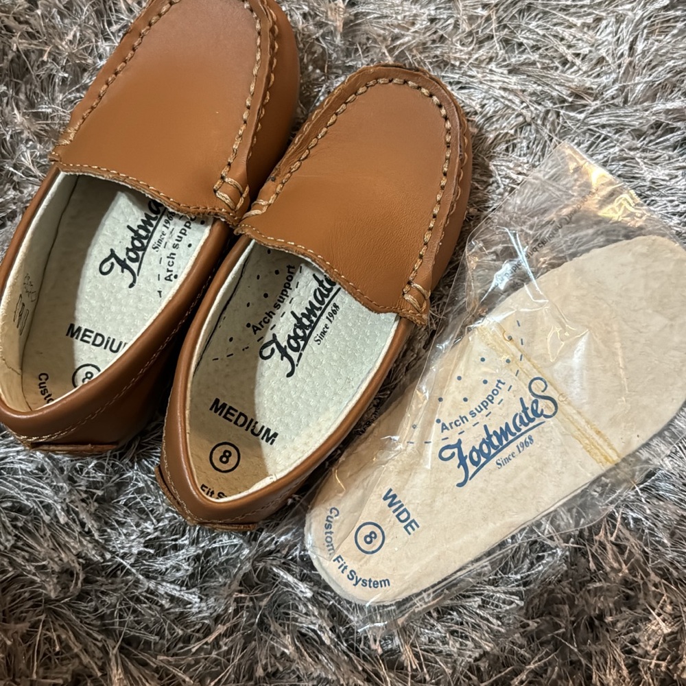 FootMates Brown Moccasin-Style Shoes with Leather Upper